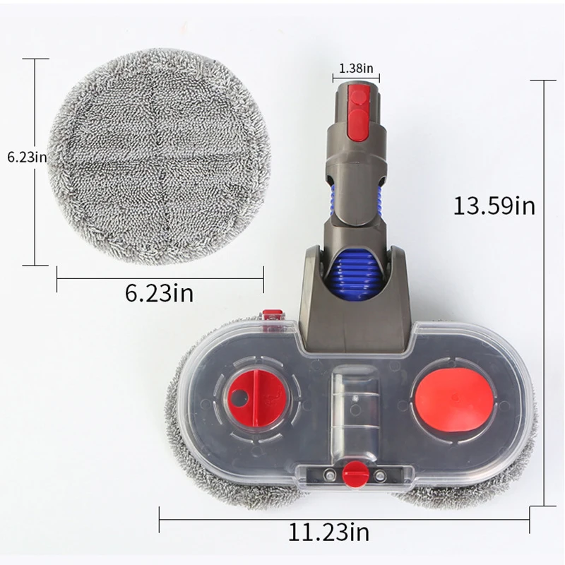 Floor drag suction head For Dyson V7 V8 V10 V11 V15 Vacuum Cleaner Electric Mop Head Rag Cloth With Water Reservoir Attachment