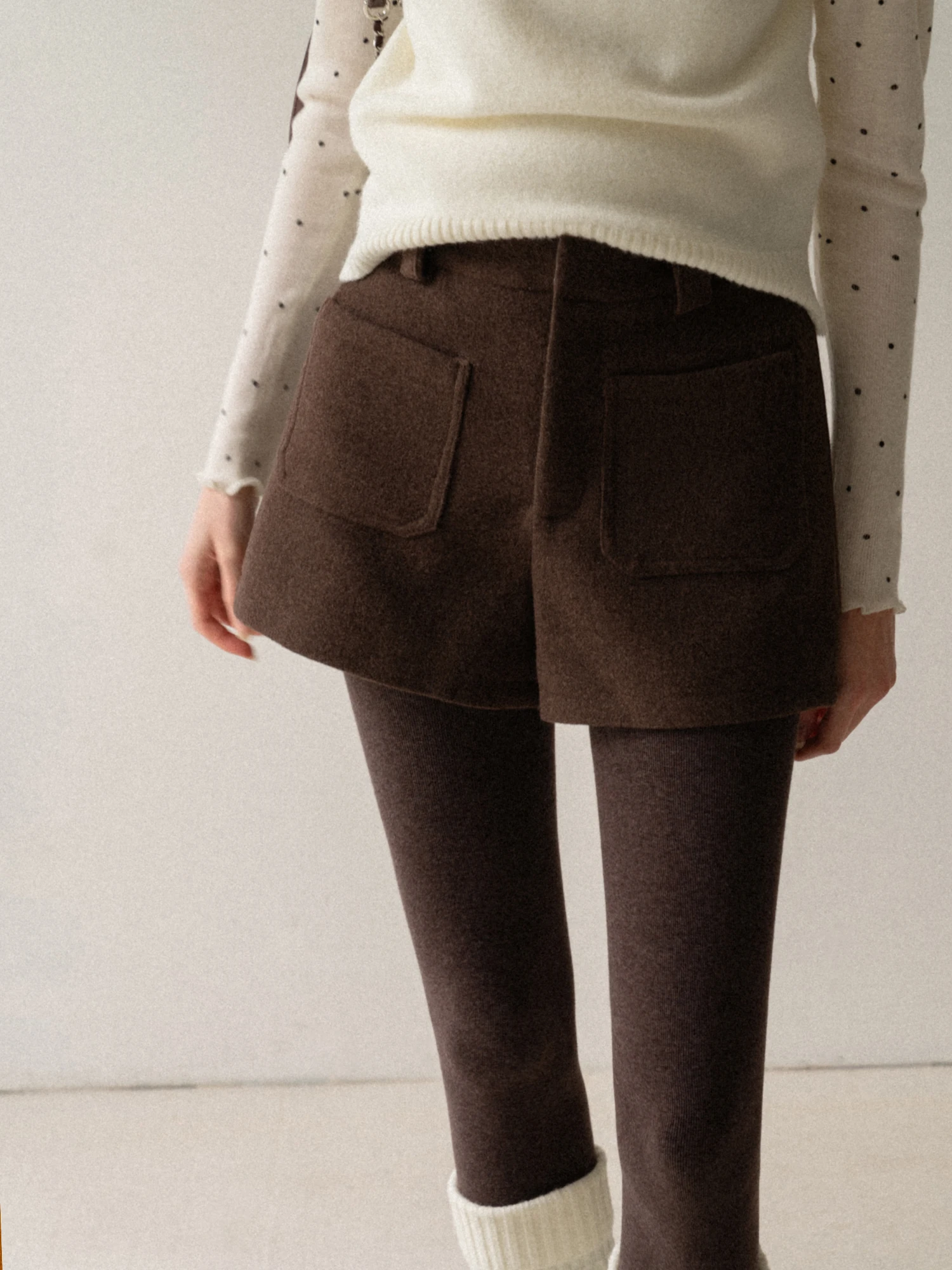 

Eggka Брюки Fce ort с высокой талией Женские осенне-зимние корейские свободные простые широкие повседневные брюки с большими штанинами