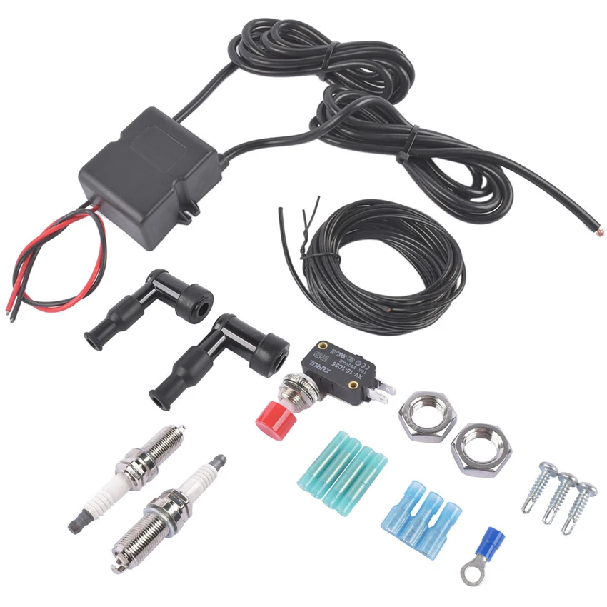 Kit lanciafiamme per auto e moto Kit fiamma di scarico 12V Spruzzatore a doppia fiamma per auto e camion