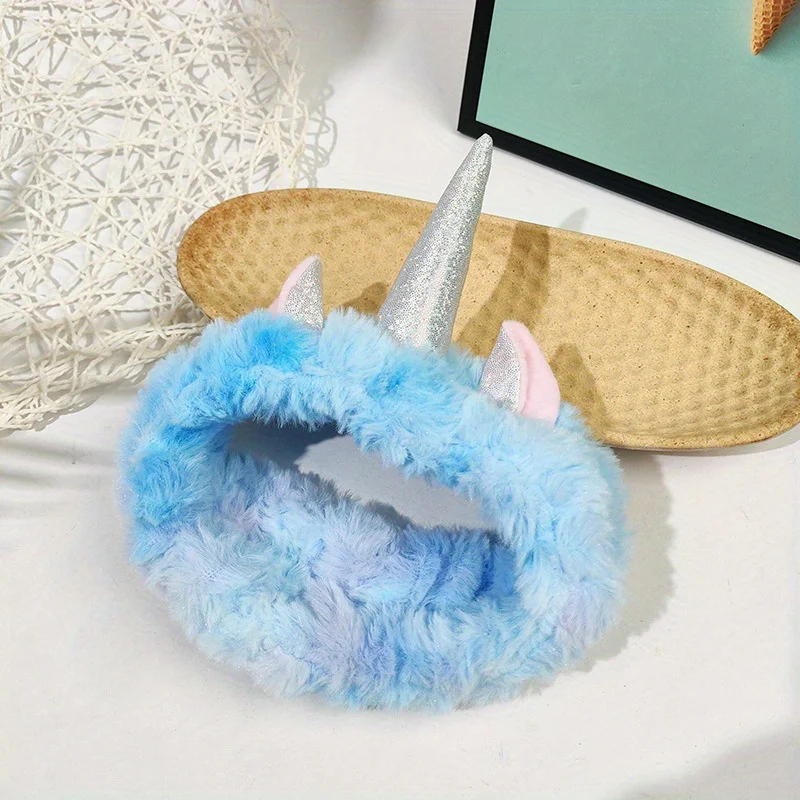 

Unicorn Design Headband Adjustable Tie-Dye Style for Women Girls Makeup Skincare Party Cosplay Fashion Wear