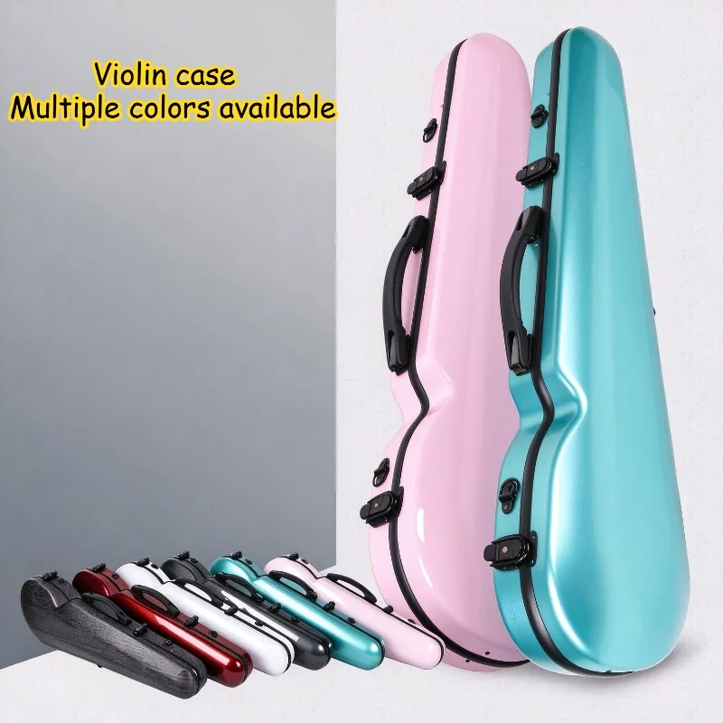 Portable Violin Case Backable Storage Box for 4/4 Violin Shockproof Aviation Grade Fiddle Storage Box Luxury String Music Bag