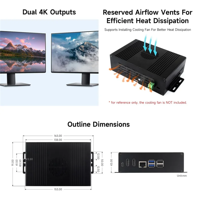 

Чехол C9-M.2 NVME PCIE для Raspberry Pi 5, корпус из алюминиевого сплава, с платой Pcie-M.2, поддержка расширения Pcie до M.2