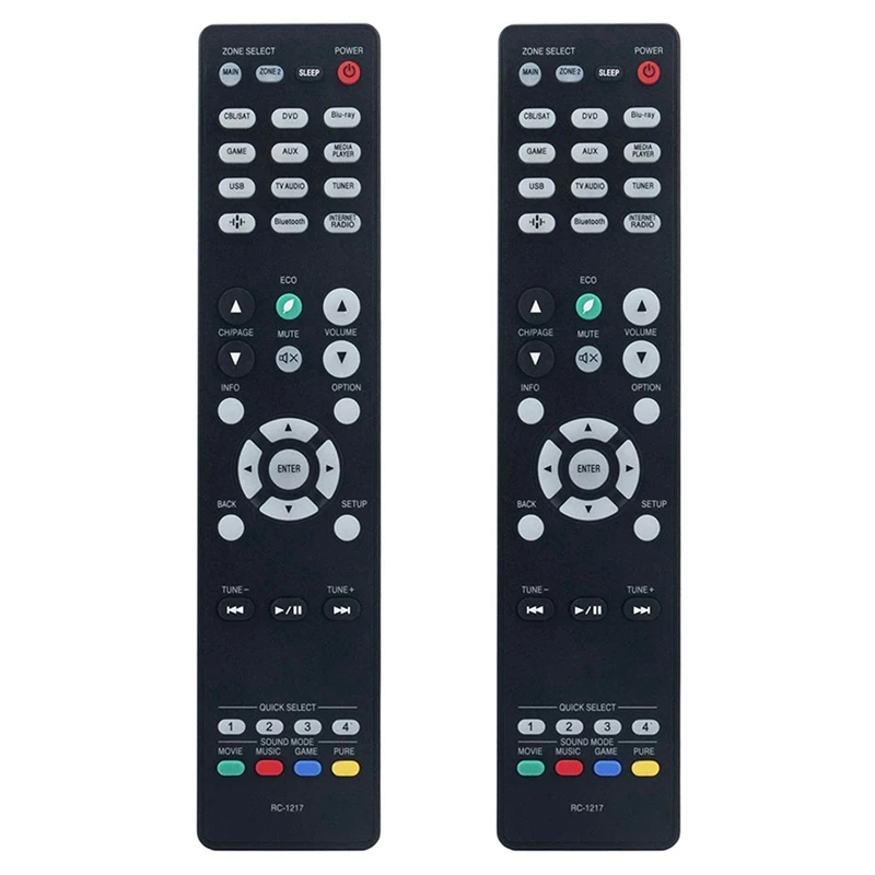 2X RC-1217 Remote Control Replace For Denon AV Receiver 30701024500AD AVR-X1500H AVR-S750H AVR-X1400H AVR-X1600H-AC47