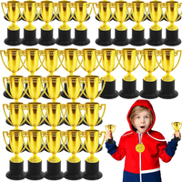 6/12Pcs Plastic Gold Trophy Prizes Kids Birthday Party Favors Kindergarten Celebration Party Rewards Pinata Easter Party Fillers