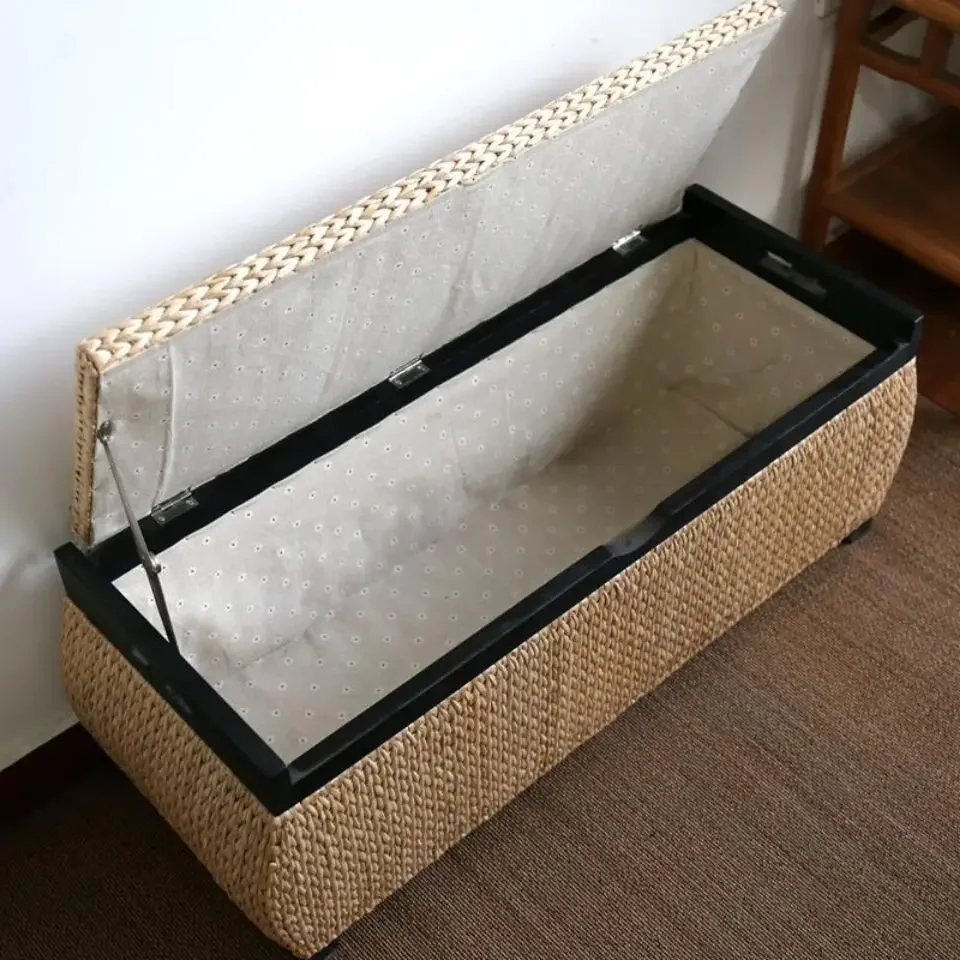 Sitting Stool, Rattan Weaving, Storage, Shoe Changing Stool, Leisure, Foot Rest, Storage, Stool