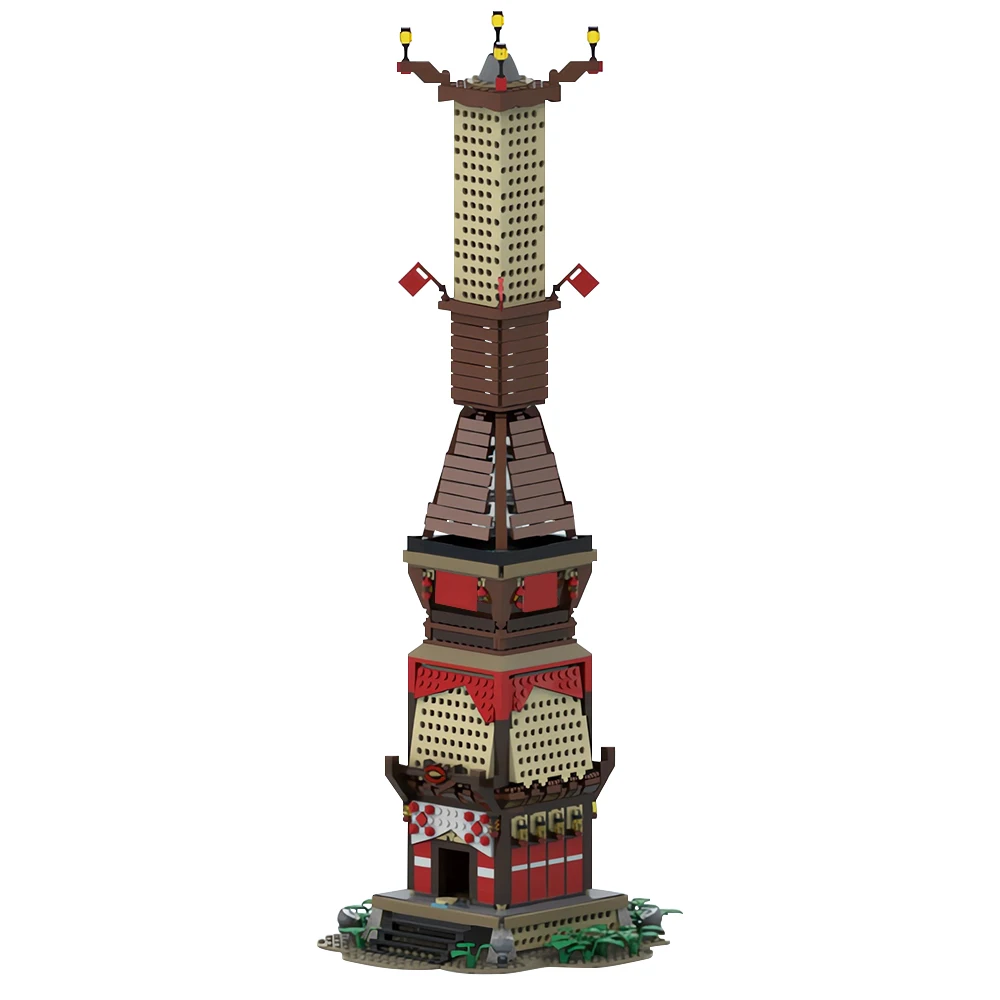 

MOC Game Tearsed Kingdom Skyview Tower Scene Architecture Building Block set Temple Gacha Device Dispenser Egg Twisting BrickToy