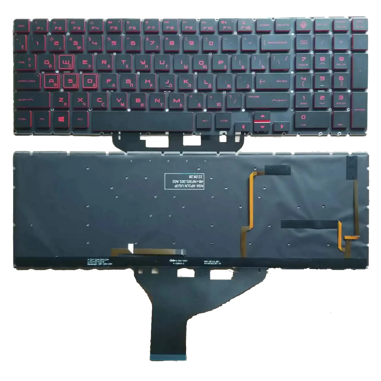 Imagem -05 - Teclado Retroiluminado Rgb para hp Omen Eua Russo Francês Vermelho 15-dc 15-dh 15t-dc 15-dc1001ur Nsk-xp1ln ru fr Novo
