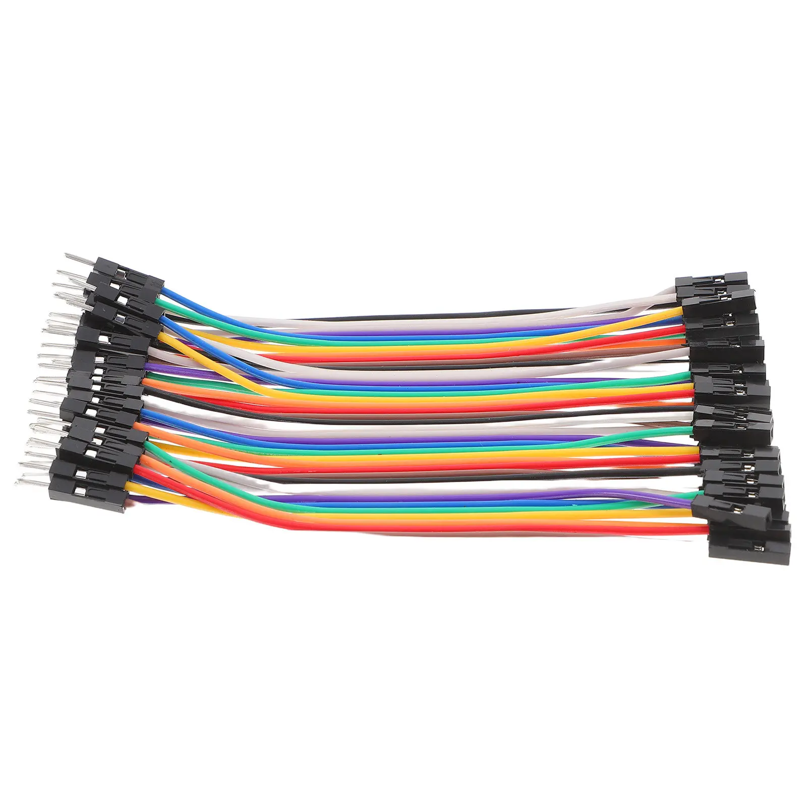 40Pcs 10Cm Male to Female Jumper Wires Kit Color Coded Breadboard Wire Cable for Electronics