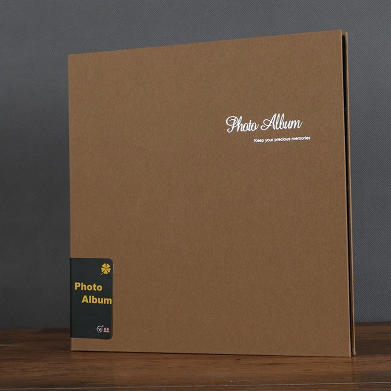 Creative DIY Couple Self-adhesive Photo Album Big Capacity Solid Color Family Commemorative Photo Album Baby Growth Photo Album