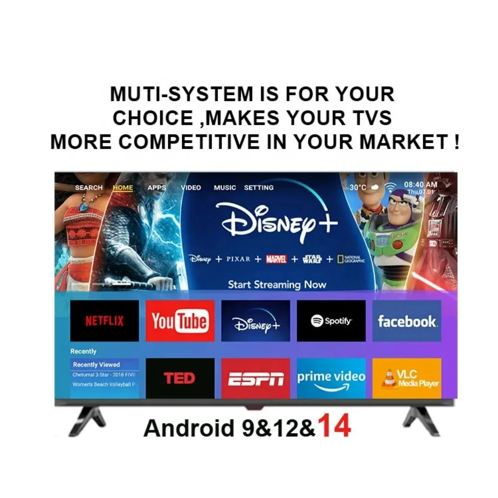 TV Android led y televisor lcd 42 smart tv 32 42 43 50 55 65 75 televisão de 85 polegadas