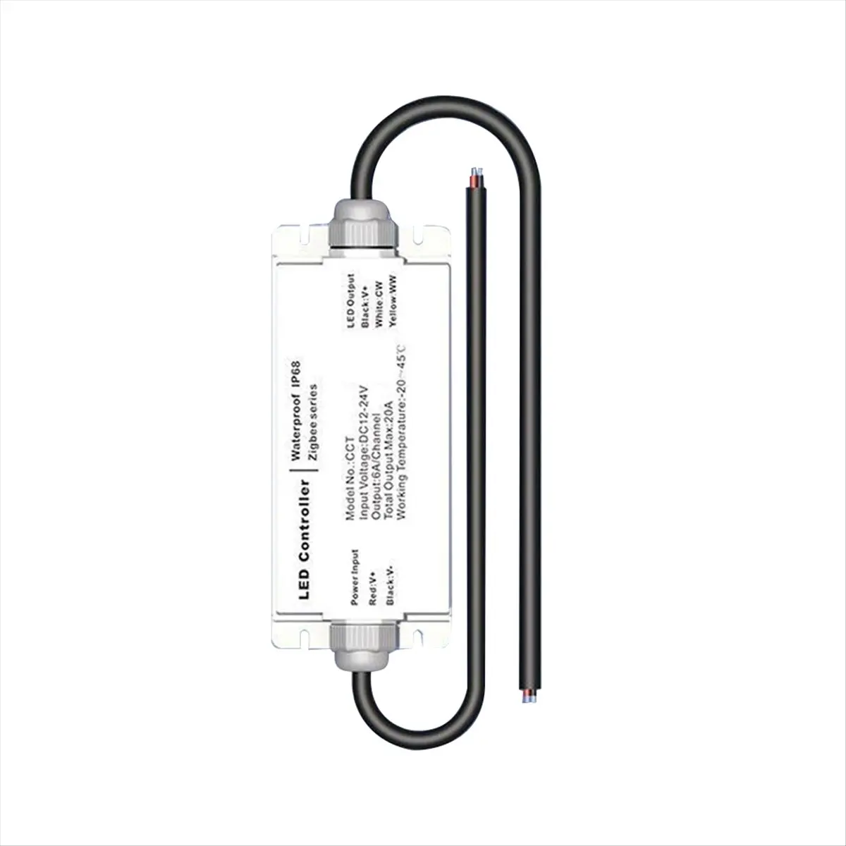A72Z Tuya Zigbee DC12V 24V LED Strip Waterproof Controller IP68 Rain-Proof ZIGBEE Tuya Voice Remote Control CCT