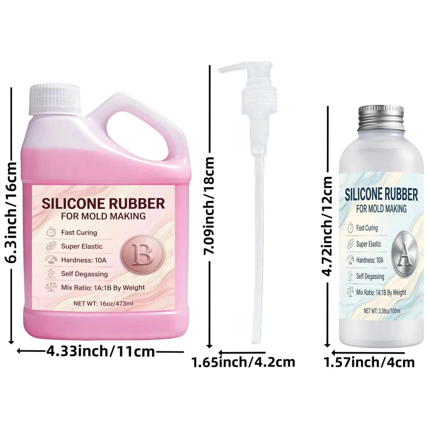 Pink Liquid Silicon Rubber, Resin Silicone Mold Art Supplies, Handmade Festival Crafting 1:1 Ratio, For 3D Resin Casting Decor