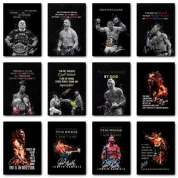 Boxer Wall Art Poster Mike Tyson Muhammad Ali Motivational Quote Home Decor Pictures Prints Canvas Painting Living Room Decor