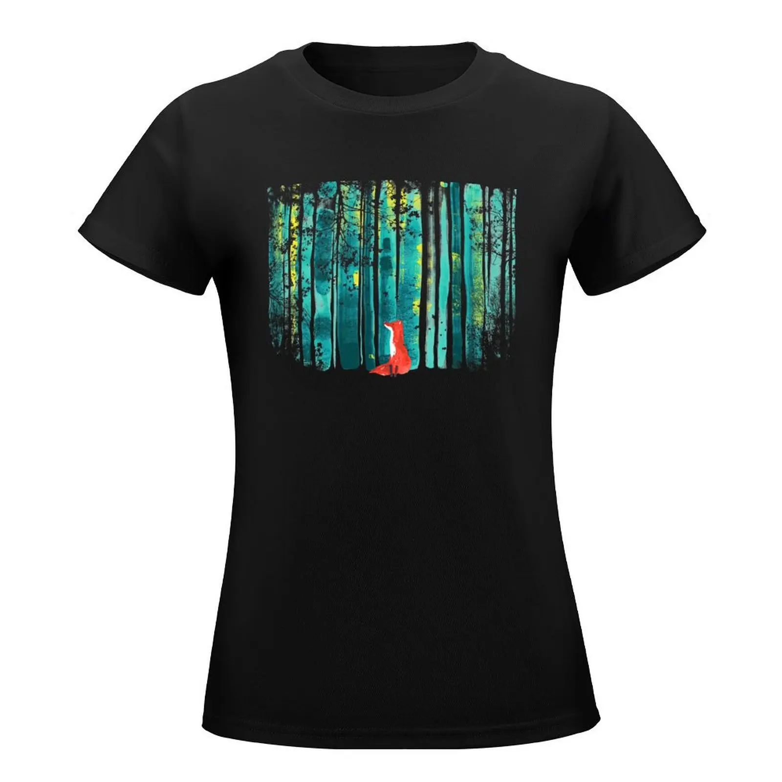 Forest Whisper Anime Graphics T-Shirt pour femme, T-shirt vintage