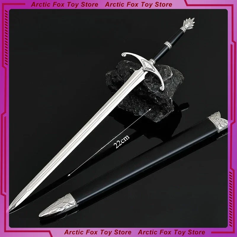 22cm novo jogo DARK SOULS periféricos braços lothric cavaleiro espada modelo de metal decoração de mesa ornamentos meninos presentes de aniversário brinquedos