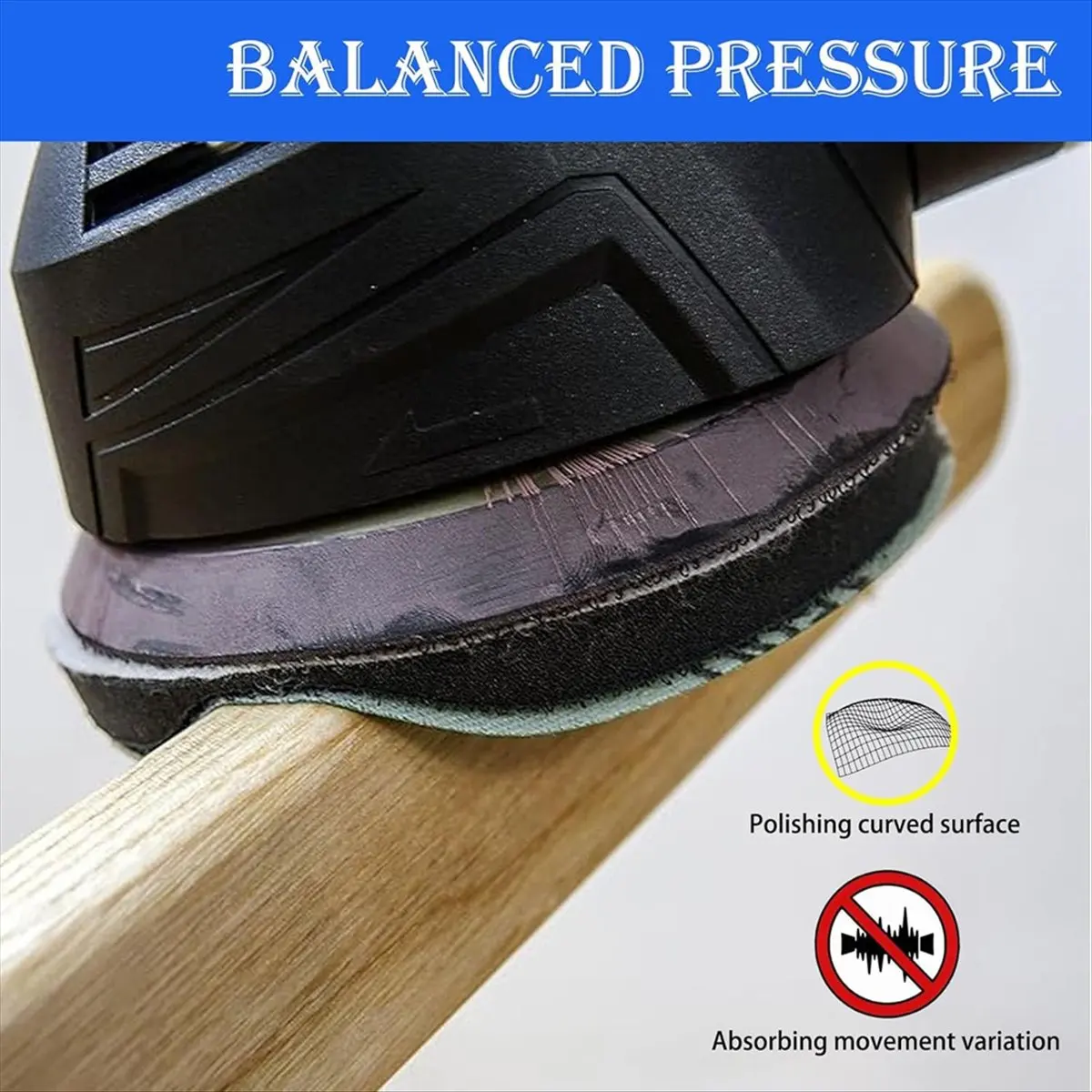 A20I 5 Pack 6 Inch Sanding Interface Pads Hook and Loop -Soft Density Sponge Cushion Buffer Backing Pads with EVA Foam