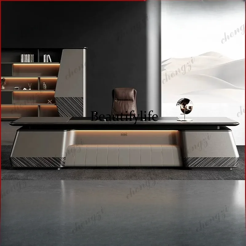 A74 boss office desk and chair combination simple modern manager president desk office