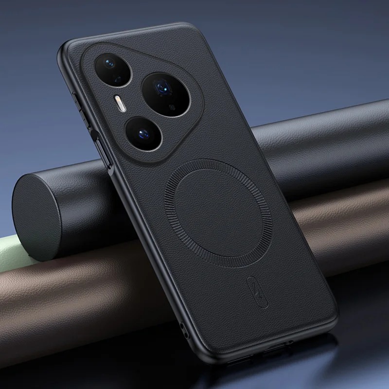 TOP Weiche Lederhülle für Magsafe HUAWEI PURA 80 70 Ultra P60 Pro Plus Vollständig schützende magnetische Silikonhülle
