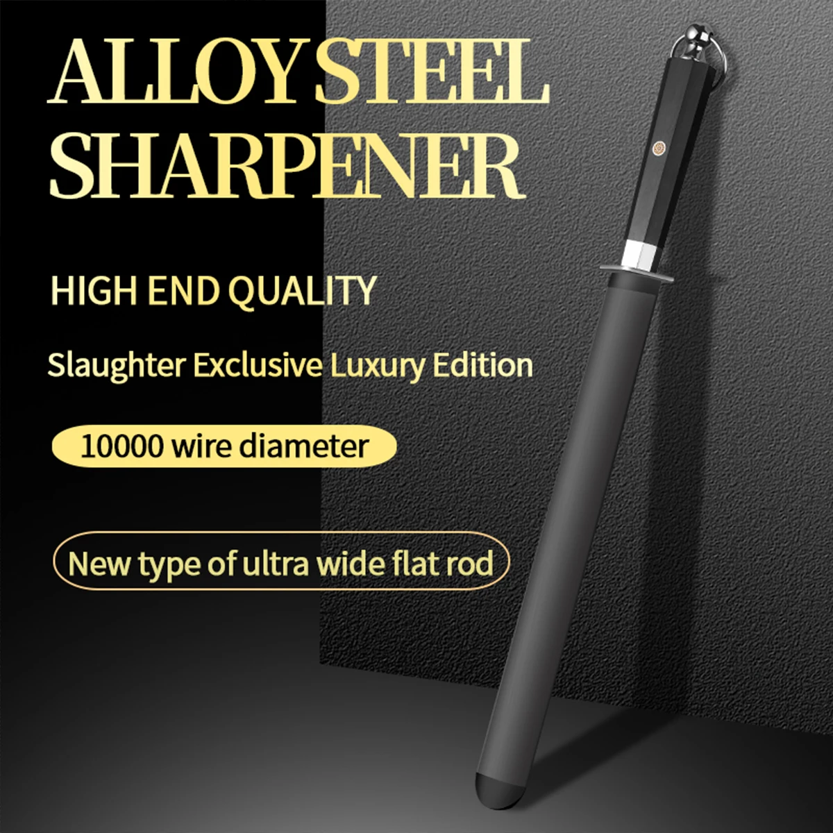 Knife Sharpening Alloy Steel Sandalwood Handle Sharpening Stick Honing Steel For Kitchen Knife Household Stainless Steel Knives