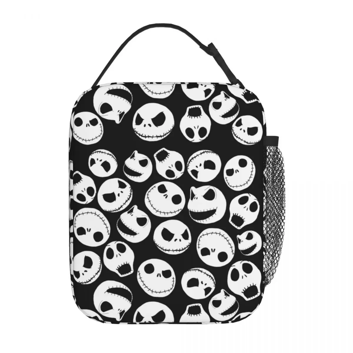 Niestandardowy wzór Jack Skellington izolowana torba na Lunch koszmar przed świętami Bożego Narodzenia Cooler termiczne pudełko bento torby