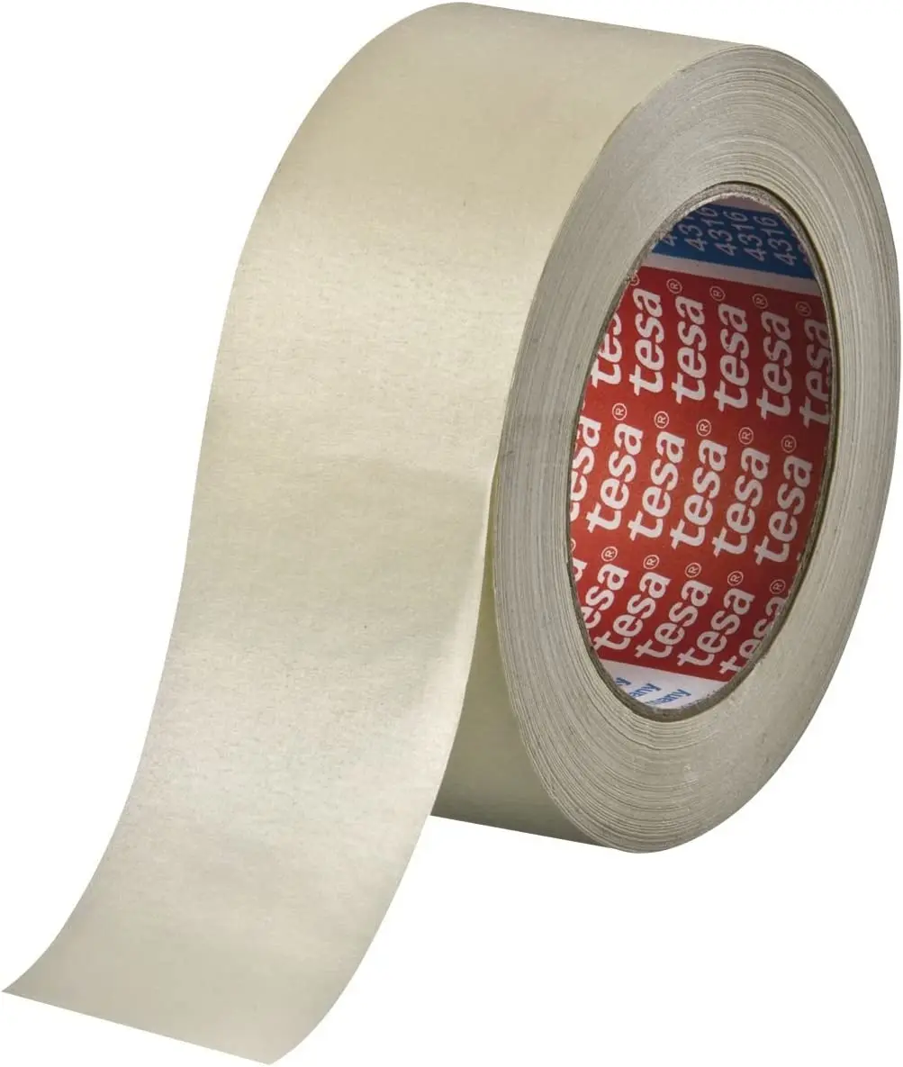 tesa 4316 moisture-resistant and wear-resistant spray paint masking thin and soft slightly wrinkled paper tape