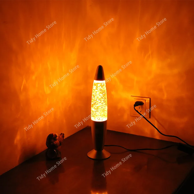13-inch Small Wax Lamp,Chip Lamp, Indoor Decorative Lamp, Living Room and Bedroom Bedside Lamp, Romantic Night Light