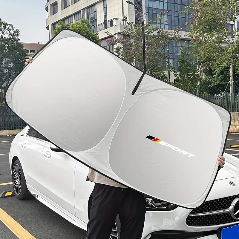 

Солнцезащитная шторка для автомобиля, утолщенная, из титанового серебра, для переднего стекла, защита от солнца и теплоизоляция, чехол-зонт.