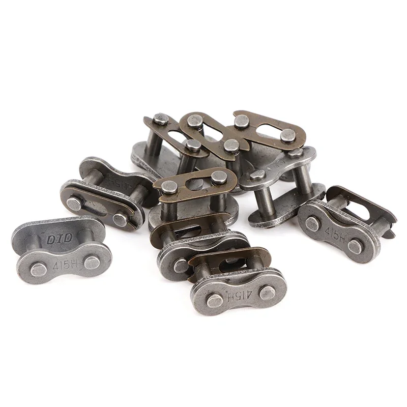 Black 10 pcs 415H Chain Master Link For2-Stroke Motorized Bike Gas Engine Parts Motocicleta Motorcycle Accessories