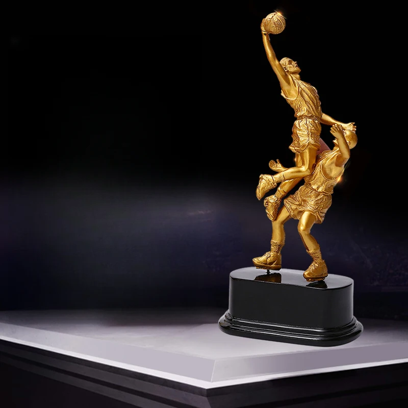 Resin statue of the basketball trophy - Best Scorer Award - Memorabilia with Customizable Signature