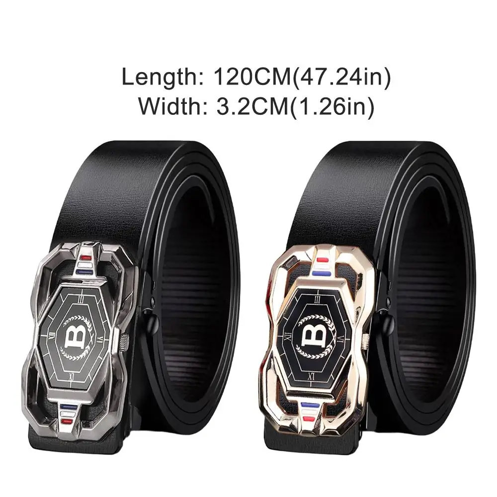 حزام جلد الأعمال المعدنية التلقائي مشبك العلامة التجارية الفاخرة تصميم أحزمة الخصر لأحزمة حزام الرجل