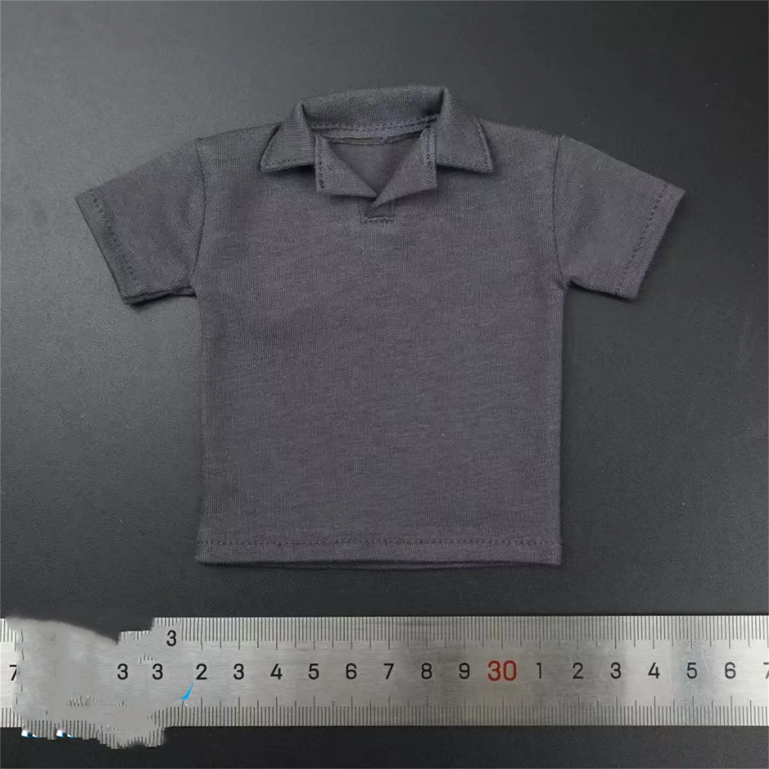 1/6 الرجال عادية لون نقي الاتجاه قصيرة الأكمام المفتوحة طوق قميص بولو TopModel Fil صالح 12 ''ذكر الجندي عمل الشكل الجسم اللعب #2