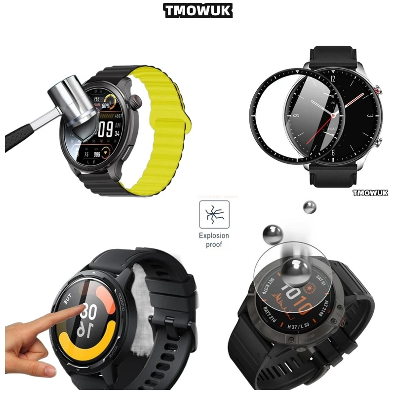 

For Amazfit GTR Cheetah Pro Active Edge Balance 2 Falcon - HD Tempered Glass Screen Protector, 9H Anti - Scratch