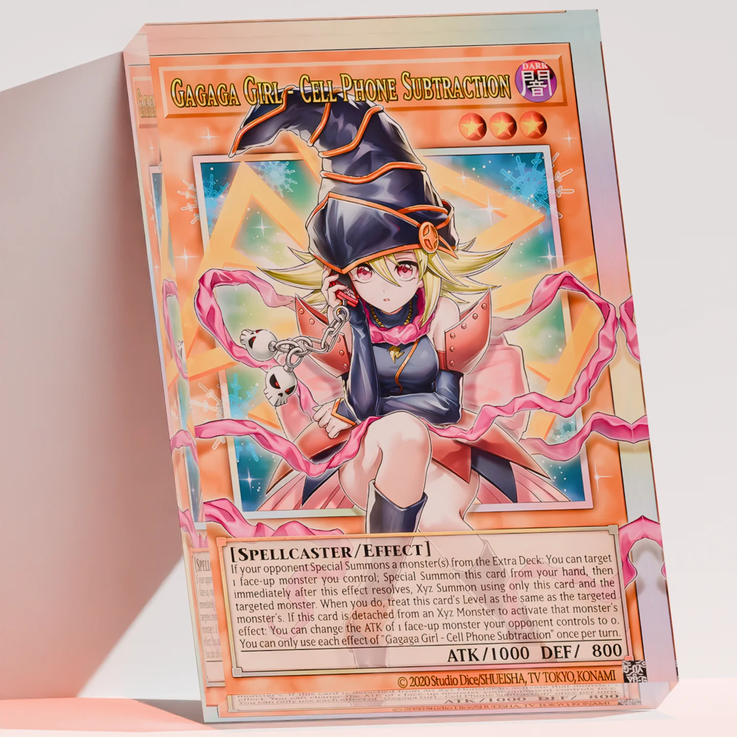 Yu-Gi-Oh YGO Gagaga Girl Clear Acrylic Block Anime Goods Desktop Ornament Anime Desk Decor Collection Gift