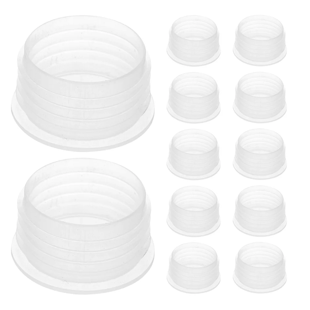 

12Pcs Garden Planter Supplies Reusable Clear Plastic Round End Cap Stoppers for Flower Pots Balcony Vegetable Boxes Water