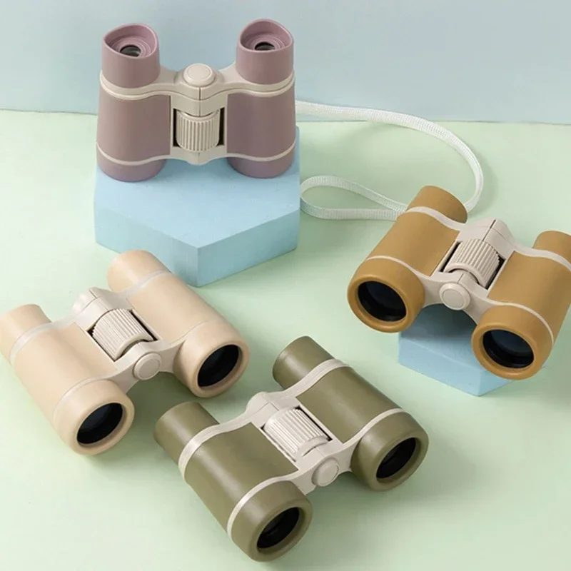 Portable Kids Binoculars Plastic Colorful Binoculars 4x30 Lens Kids Binoculars Enjoy Adventure & Observe Wildlife Gift