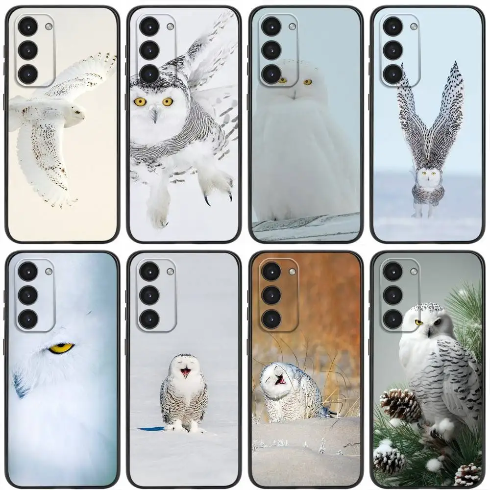 

Cute Owl Phone Case For Samsung Galaxy A20,21s,22,31,32,52,53,72,73,80,91 Soft Liquid Silicone Black Cover