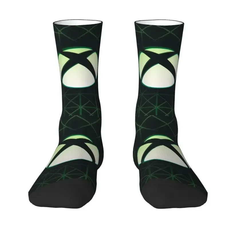 Classic Xbox Logo Mens Crew Socks Unisex Kawaii 3D Print Gamer Gifts Dress Socks