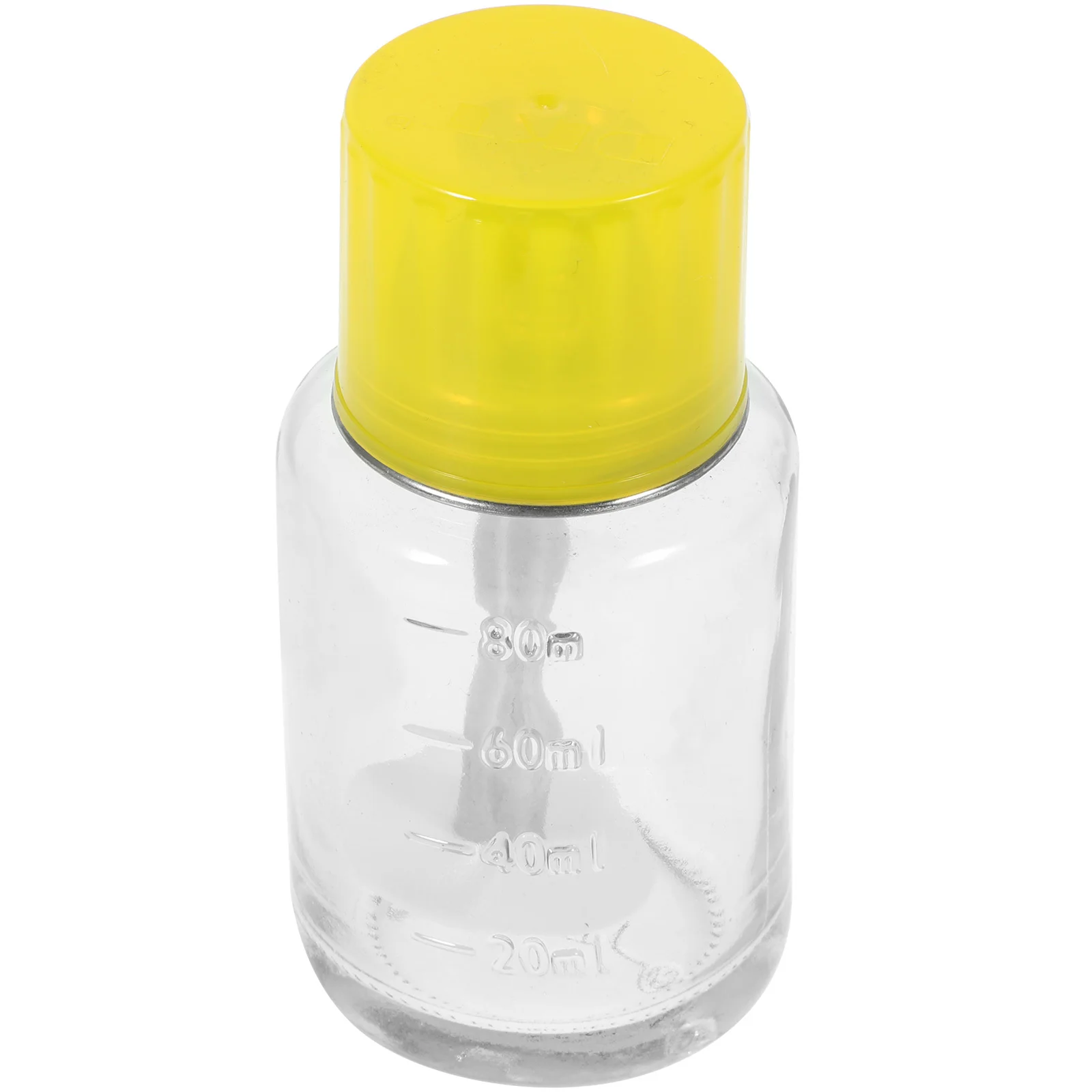 زجاجة مضخة فارغة من الزجاج الشفاف مع تصميم ضغط لإزالة طلاء الأظافر وحبر المكياج وتوزيع حاوية سائلة قابلة لإعادة الملء #4