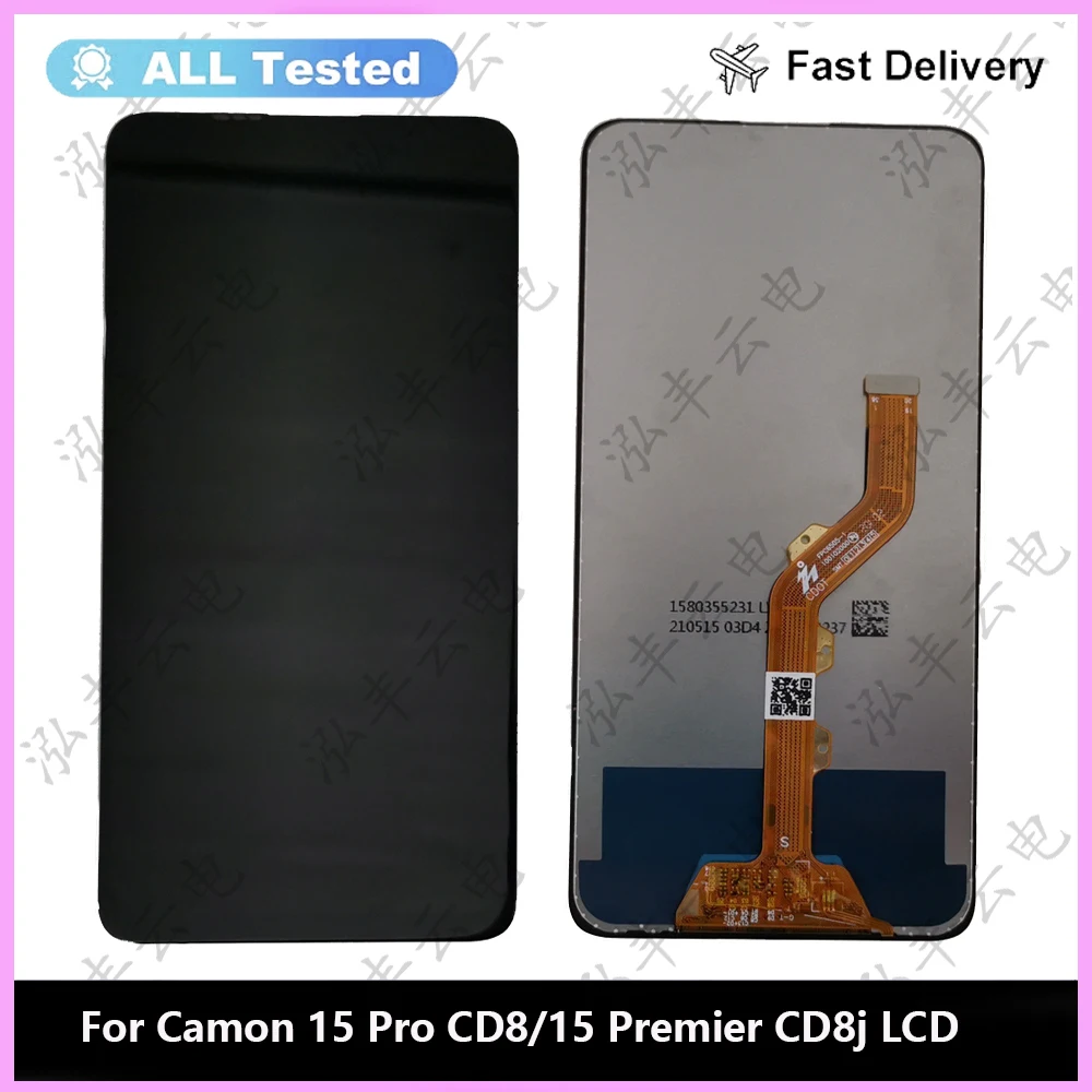 For Tecno Camon 15 Pro CD8 LCD Display Assembly Complete Touch Screen Digitizer Replacement LCD Camon 15 Premier CD8j Display