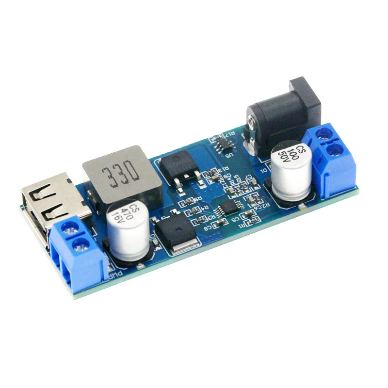 DC-DC 24V/12V To 5V 5A Step Down Power Supply Buck Converter Replace LM2596S Adjustable USB Step-down Charging Module For Phone