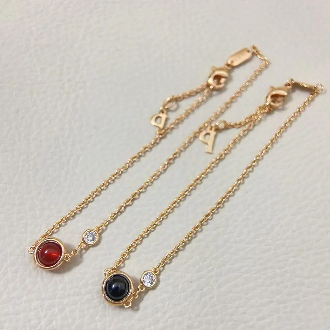 

Ocean Heart Bracelet Women's Micro Zircon Heart-Shaped Japanese and Korean Fashion Simple Love Bracelet for Girlfriend or Best F