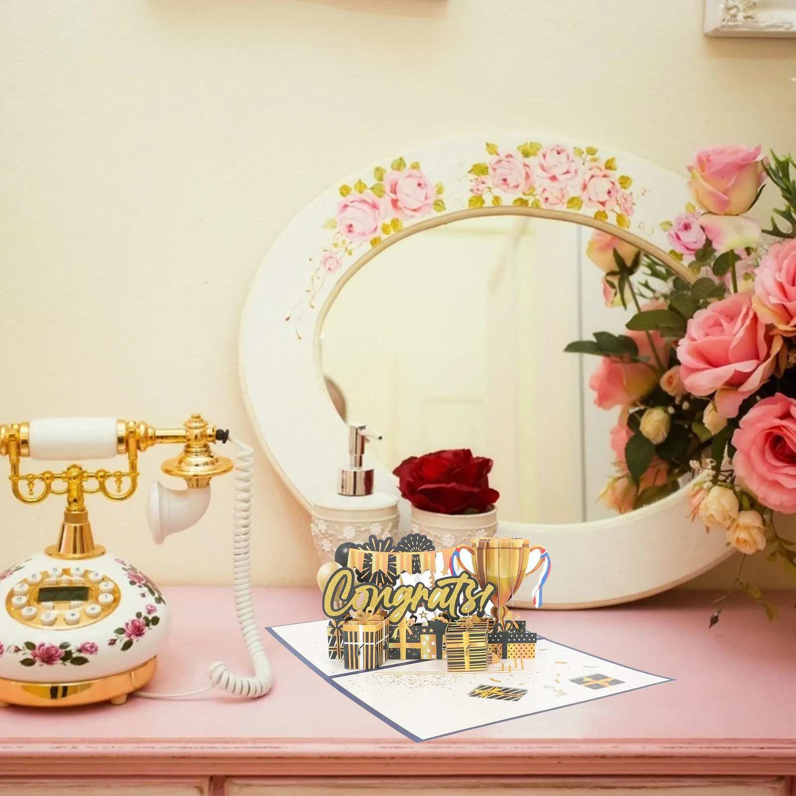 

3D Graduation Pop Up Card With Blank Space For Writing Blessings Lightweight Portable Design Creative Paper Greeting Cards