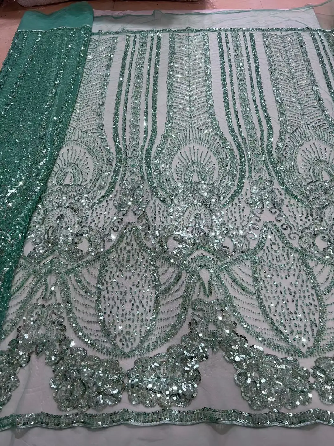 

High Quality African Tulle Lace Fabric SYJ-1226862 Beads Laces Fabrics Nigerian Bridal Lace Fabric French Net Mesh Lace