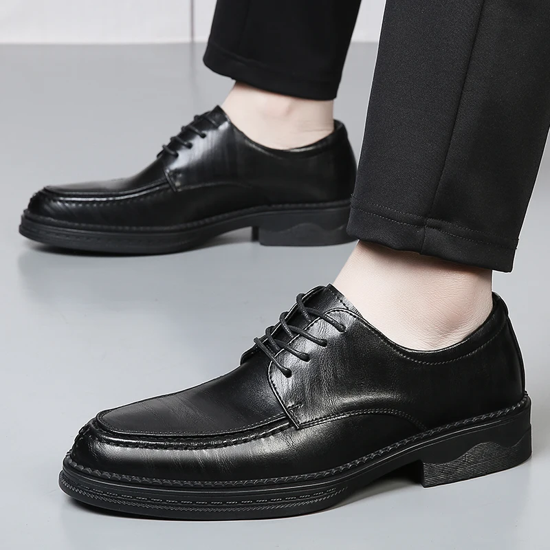 

Men Dress Shoes Genuine Leather Brogue Shoes Male Formal Wedding Party Office Shoes Men Oxfords Business Shoes Moccasins Shoes