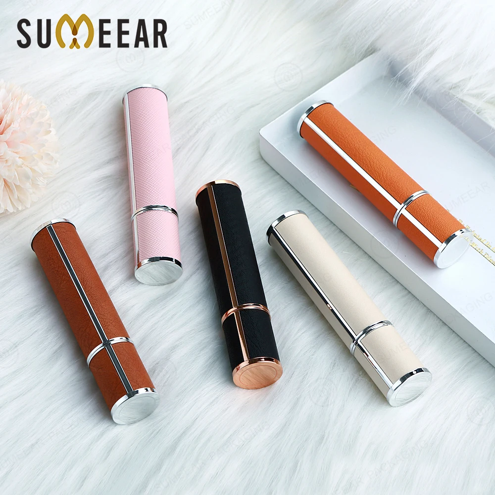 

10ml, Pack of 10, Leather Exterior & Glass Liner Perfume Spray Bottles, Luxury Press-Type Hydrating Mist Bottles
