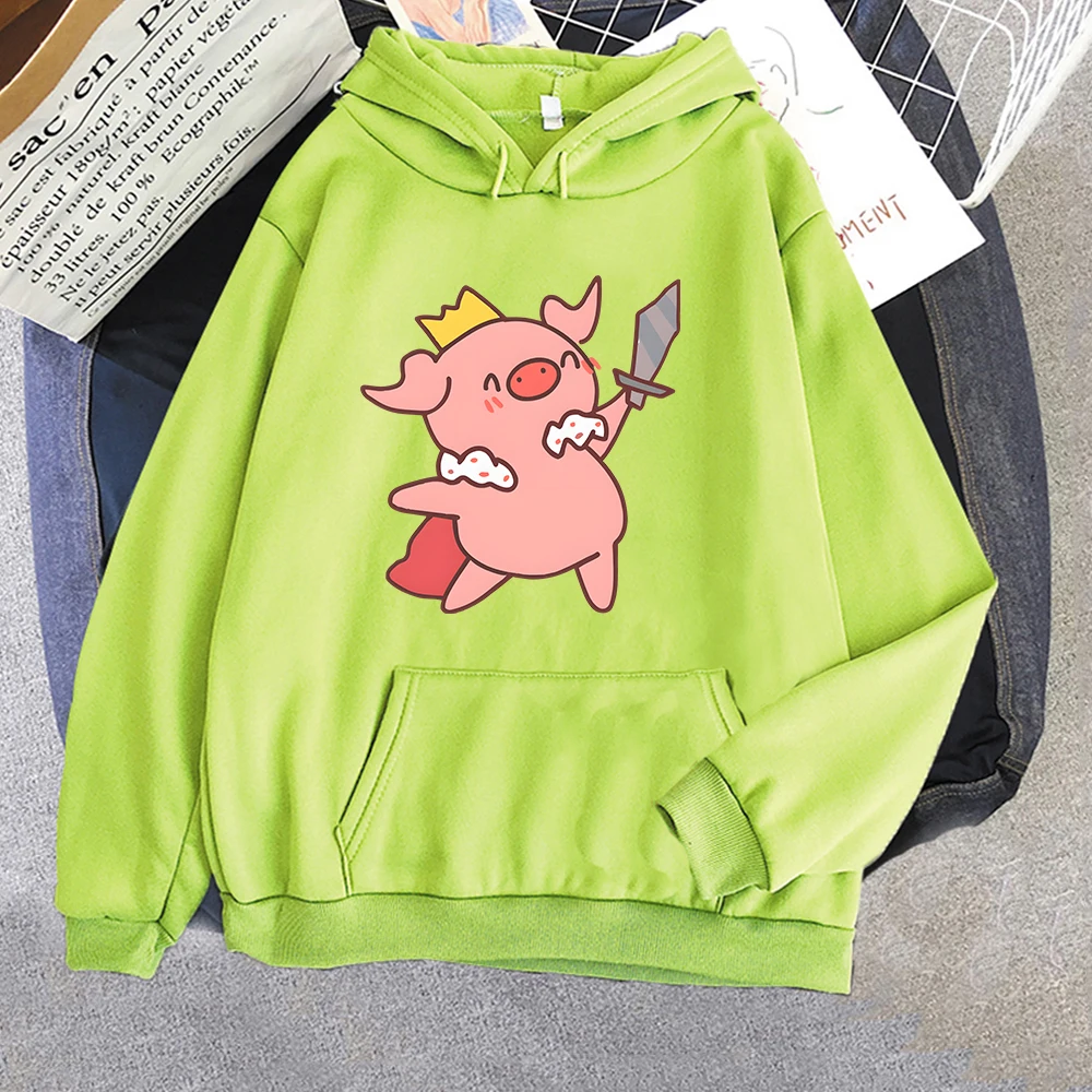 Technoblade Blob Kawaii Pig Hoodie Dream Smp Dream-Team Sweatshirt Women/Men Unisex Kawaii Cartoon Girls Hooded Clothes Fashion