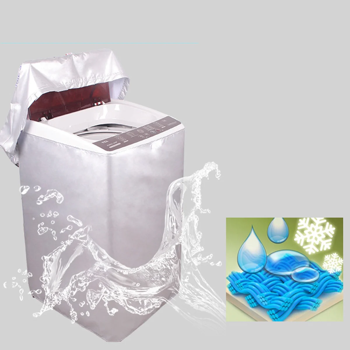 

Washing Machine Cover for Top-Load Washer Dryer Waterproof Dustproof Heavy Duty Thickened Material Zippered Easy Access