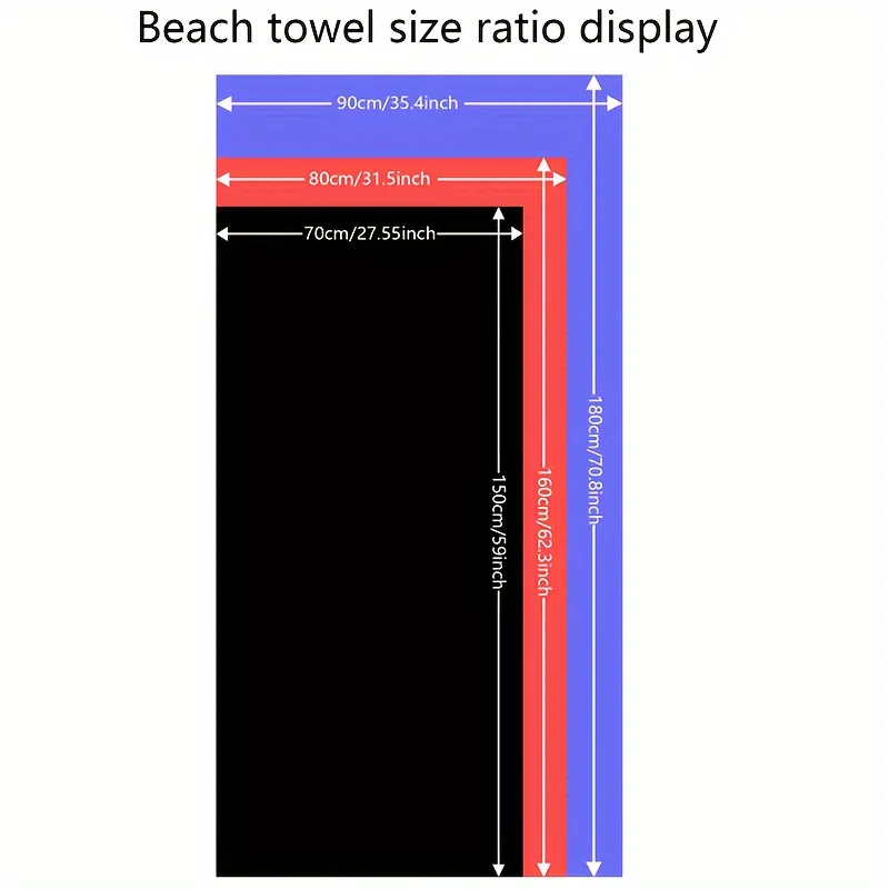 Universal Sport Microfiber Beach Towel, Professional Quick-Dry Sand-Free Bath Towel for Swim, Gym, Surfing, Diving and Yoga