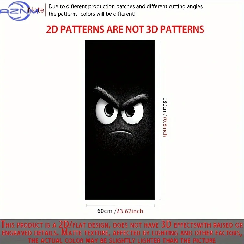 1pcs Angry Face Stickers, Refrigerator Stickers - Self-Adhesive Removable Refrigerator Door Wallpaper-Style Decoration, Suitab