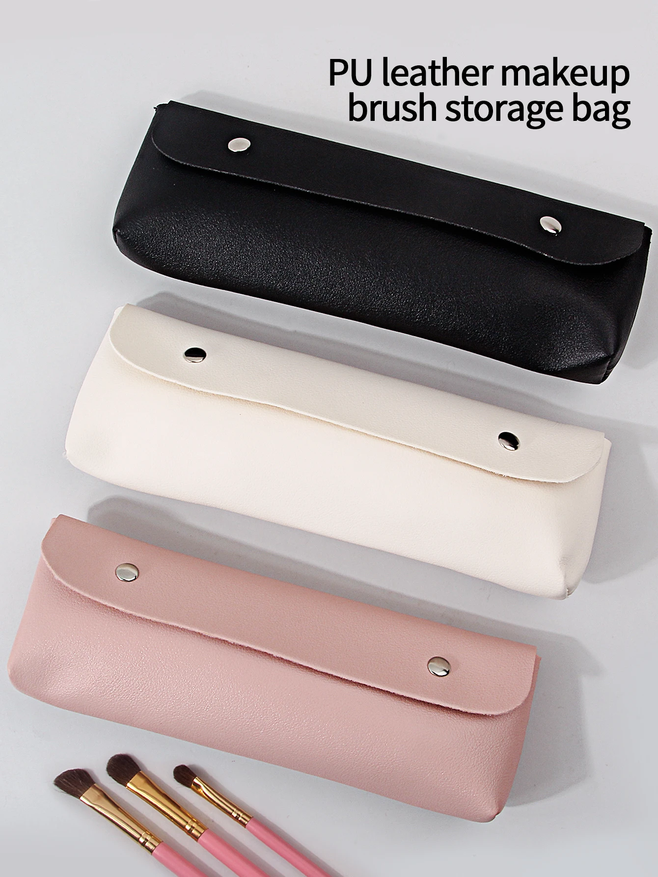 Large-Capacity Makeup Brush Storage Bag, Travel Portable Makeup Bag, Multi-Functional Toiletries Bag, Student Stationery Bag